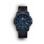 Color Navy Chrono Reloj con Correa de Goma